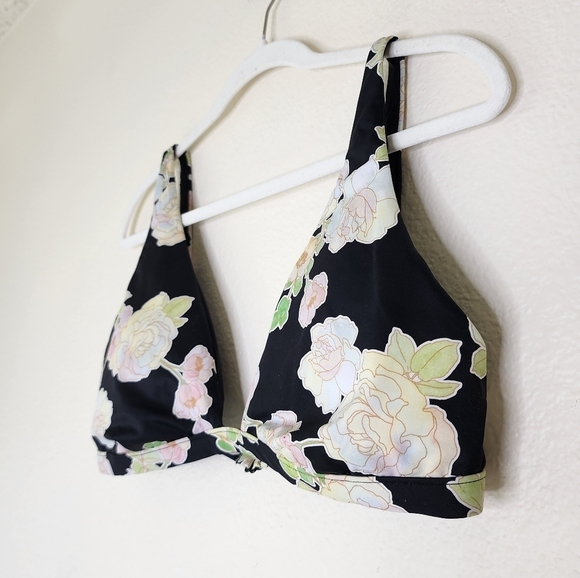 RVCA Camille Rowe Rose  Slide Triangle Bikini Top XL - Picture 4 of 7